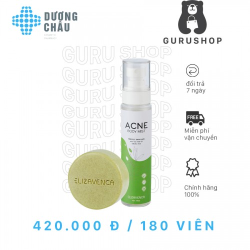 Trị mụn lưng Elizavenca chính hãng ( xà phòng +...